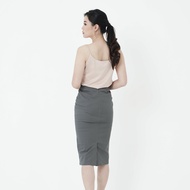 Women's 7/8 Midi Pencil Skirt - Iris Skirt - Grey DLINE