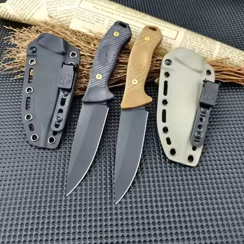 4.13-inch Fixed Blade Knife Features 9Cr13Mov Steel Blade Ergonomic Handle Design Lightweight Durabl