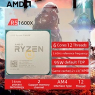 Used AMD Ryzen 5 1600X R5 1600X 3.6 GHz Six-Core Twelve-Thread CPU Processor 95W  Socket AM4