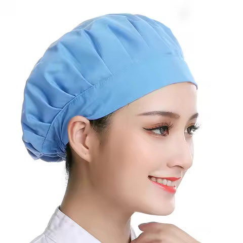 Wide-Brimmed Full Cloth Factory Workshop Cap Hotel Restaurant Canteen Kitchen Work Chef Cap Dust-pro