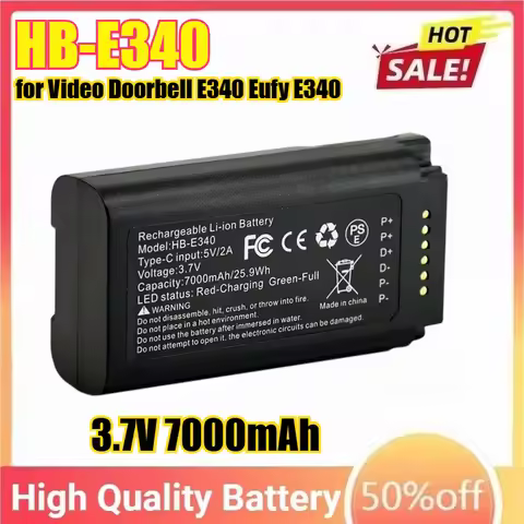 3.7V 7000mAh HB-E340 Battery for Video Doorbell E340 Eufy E340 Rechargeable Battery