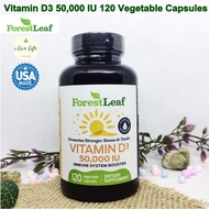 วิตามินดี 3 Vitamin D3 : 50000 IU Weekly Supplement 120 Vegetable Capsules - ForestLeaf #วิตามินดี #