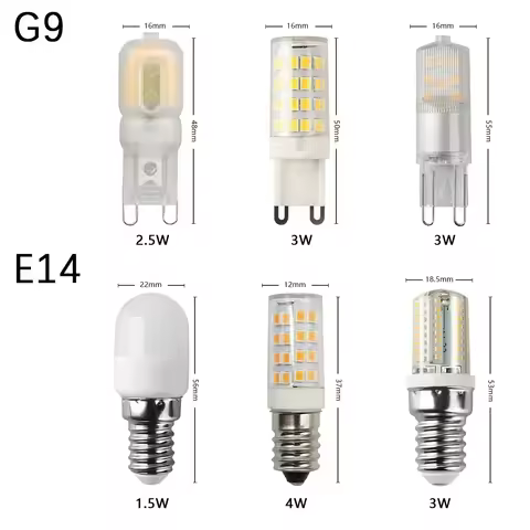 3pcs G9 Led Bulb 3W 2W AC 220V 240V G9 E14 Refrigerator Lamp SMD2835 G9 Corn Light Replace 30W 40W 5