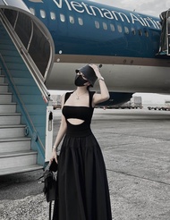 Đầm thiết kế dáng dài maxi kèm áo ống quây ngang dáng dài 130cm sang chảnh chuẩn style trẻ trung năn