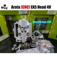 👍(Taper +Block4V) EX5 CNC 4 Valve Racing Head Cylinder Arata Honda EX5 /Dream/Wave100/Kriss100 (19/1