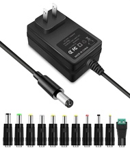 9V 2A Power Adapter AC Power Supply Charger Cord 9 Volts 2 Amps Regulated Switching with 11 Intercha
