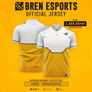 BREN ESPORTS WHITE-VARIATION OFFICIAL JERSEY. New Full Sublimation Round Neck T-shirt. 2024 Latest DOTA2/PUBG/Mobile Legends Gameing Tops