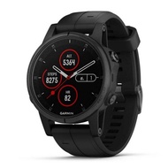 GARMIN สมาร์ทวอทช์ (42 มม., ตัวเรือนสีดำ, สายสีดำ) รุ่น Fenix 5S Plus