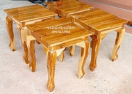 ชุดโต๊ะกาแฟ โต๊ะรับแขก ผลิตจากไม้สักแท้100% พร้อมทำสีเคลือบเงาใส กันรา กันมอด ไม่บวมน้ำ แข็งแรงทนทาน