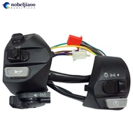 NOBELJIAOO 2Pcs Motorcycle Set for Yamaha MIO LC135 Switch Combo Horn Turn Signal Indicator Parts E6