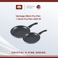 [Bundle]Vantage Crystal V-Fine 2 in 1 Frying Pan with IH (24cm + 28cm) Pan suit to all cooker