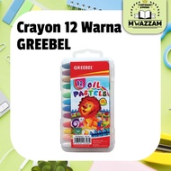 GREEBEL Crayon Kids Oil Pastel Crayons 12 Colors