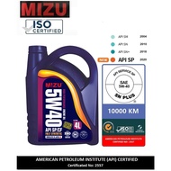 Mizu 5W-40 SP Fully Synthetic Lubricant Genuine Engine Oil - 4 litres