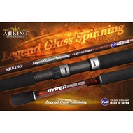 AJIKING LEGEND GLASS JORAN SPINNING FUJI JAPAN (TOP GUIDE & REEL SEAT)