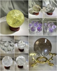 【清貨優惠】 多款水晶球大減價 (白水晶球, 綠幽靈水晶球, 黃水晶球, 金髮晶水晶球, 茶水晶球, 紫水晶球, 白水晶七星陣, 紫水晶七星陣)