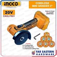 INGCO Cordless Mini Grinder 3" Cut Off Tool 20V (Baretool) CAGLI7601 INPTCL