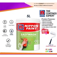 5L Nippon Paint Easywash - Interior Matt Color (OW 1004P - White Lace)