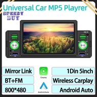 Free Camera 5-Inch Car MP5 Sound System Supports CarPlay Android Auto Bluetooth FM Radio