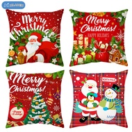 MLADEN 45X45cm Red Christmas Pillowcase Throw Pillow Case Cushion Cover Xmas Home Decor Pillow Case 