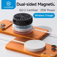 HAGIBIS Qi2.2 MAGNETIC WIRELESS CHARGER DUAL SIDED Magnetic 25W FAST CHARGING Pad For MagSafe iphone