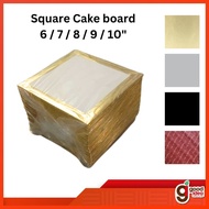 [Bundle x50pcs] SQUARE Cake Board (Size 6 / 7 / 8 / 9 / 10 Inch) papan kek 蛋糕板