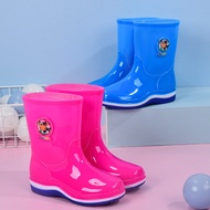 A-T💝Children's Rain Boots Cute Cartoon Boys and Girls Kindergarten Waterproof Baby Shoe Cover Non-Slip Rain Rubber Shoes