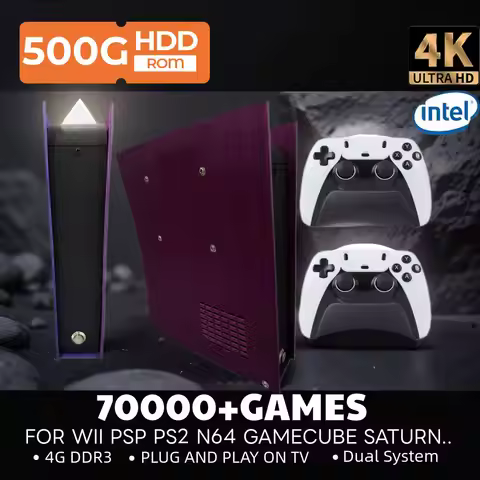 G11 retro game console 500G HDD Built-in 70000+game 4K high-definition output 60+emulator FOR XBOX W