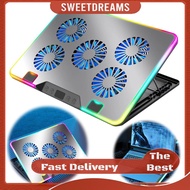 Laptop Cooling Pad with 5 Quiet Fans Laptop Cooler RGB Notebook Cooler for 11-17.3in Computer PC Not