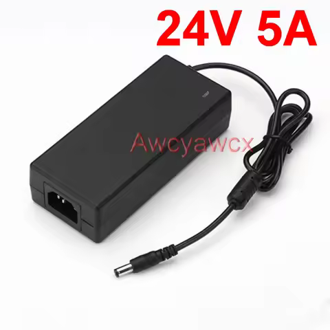 High quality IC solutions AC 100V-240V 24V 5A 5000mA Switch power supply120W LED adapter DC 5.5mm*2.