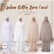 Telekung Sulam Cotton Zara (NEX) Jakel