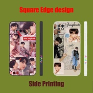 OPPO A5 A9 A53 A32 A7X Reno 6 5 Z 2020 5G BTS Jungkook JK Cute NKA07 Soft Phone Case Square Edge Shockproof