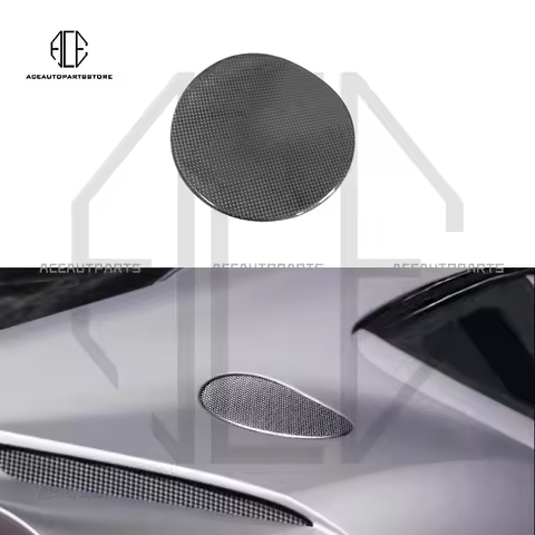 Dry Carbon Fiber Fuel Cap Replacement With Log Plain Carbon Weave Fit For 2017-2020 Ferrari 812 Supe