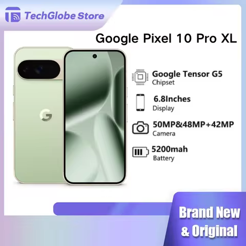 Google Pixel 10 Pro XL - 1Nano SIM+1eSIM, Tensor G5, Fast-Charging 24+ Hour Battery 5200 mah, and 6.