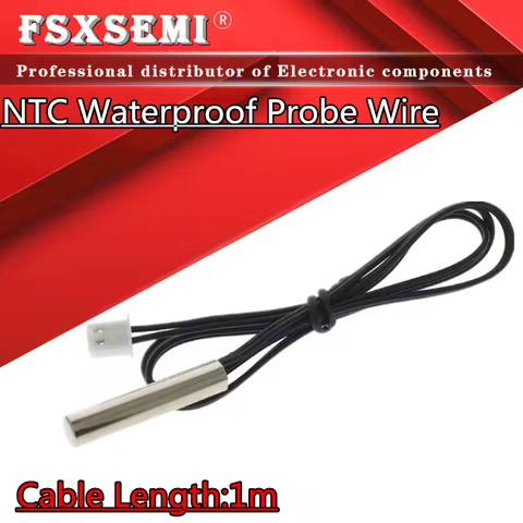 Cable Length:1m 3950 3435 3470 2K 5K 10K 15K 20K 50K 100K 1% NTC thermistor Temperature Sensor for A