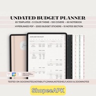Digital Budget Planner | Finance Tracker, Undated GoodNotes Template, Monthly Budget, iPad Saving & 
