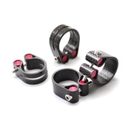 TEST-Full Carbon Fiber Seatpost Clamp Mountain Bike Lock Seatpost Clamp 18g 31.6 27.2 Seatpost Dedic