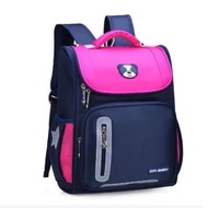 Balo Chống Gù Logo GẤU Cho Bé Balo chống gù dáng hộp Balo đi học cho bé trai bé gái tiểu học