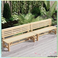 Outdoor bench solid wood backrest outdoor chair outdoor bench anti-corrosion wood chair bench park c