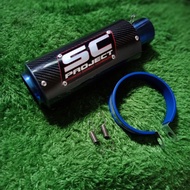 Silencer silencer exhaust sc project black carbon 5D silencer sc project blue black carbon 5D inlet 