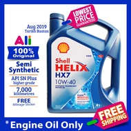 Original Shell Helix HX7 10W-40 (10W40) Semi Synthetic Engine Oil 4L  [Imported]