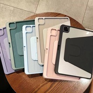 Case iPad เคสไอแพด smart caseหมุนได้ 360° ซิลิโคนหลังใส ไอแพด มินิ Mini 1 2 3 4 5  iPad Pro 9.7 แอร์ Air1 Air2 / iPad 10.2 Gen7 Gen8 Gen9 / iPad Pro10.5 Air3 ใส่ปากกาได้ พร้อมส่ง