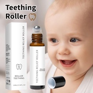 Teething Roller All Natural for Babies, Natural Gum Relief with Chamomile & Rose Oil, Gentle Massage