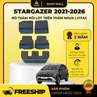 VITAC MALL - 5D PLASTIC FLOOR MAT SET FOR HYUNDAI STARGAZER 2021-2026 CARS WITH SUSPENSION LATCH (5T