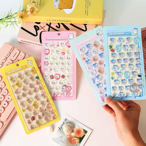 Chiikawa BONBON DROP Cute 3D Decorative Decals Waterproof Adhesive Sticker for Phone Case Laptop Wat