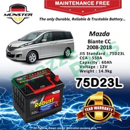 Münster Robust MF CMF 75D23 | 75D23L (60AH) Car Battery Bateri Kereta for Mazda Biante CC 2008-2018