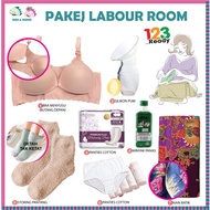 PACKAGE KIT LABOUR ROOM MAMA Mother's Needs Abstinences PAD NURSING BRA SOCKS BAG PUMP