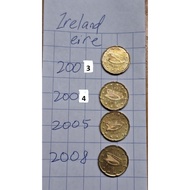 Euro Coin Ireland eire eiRe Duit Syiling VF - 20 cents €0.2 - 1 pc only Sekeping Sahaja