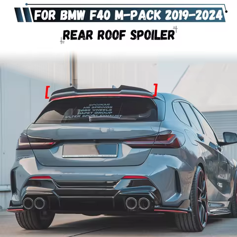 For BMW 1 Series F40 M135i / 128ti / M-Pack 2019-2024 Car Rear Spoiler Cap Rear Trunk Boot Roof Lip