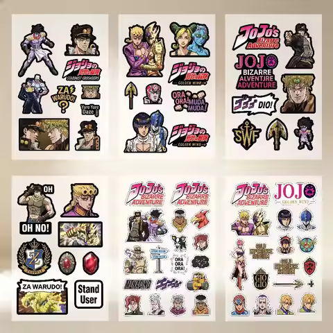 Hot Anime J-JoJo Bizarre Adventure Stickers Auto Body Bumper Windows Motorcycle Laptop Walls Vinyl D