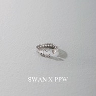 SWAN - PPW Emerald Art Open Ring ดีไซน์แหวนเปิดแบบมินิมอล แต่หรูหราไม่ซ้ำใคร